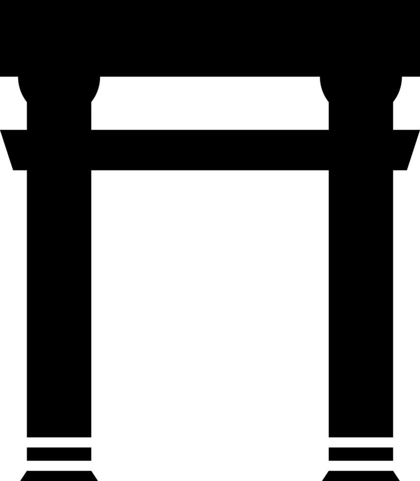 giapponese tempio di torri cancello icona o simbolo. vettore