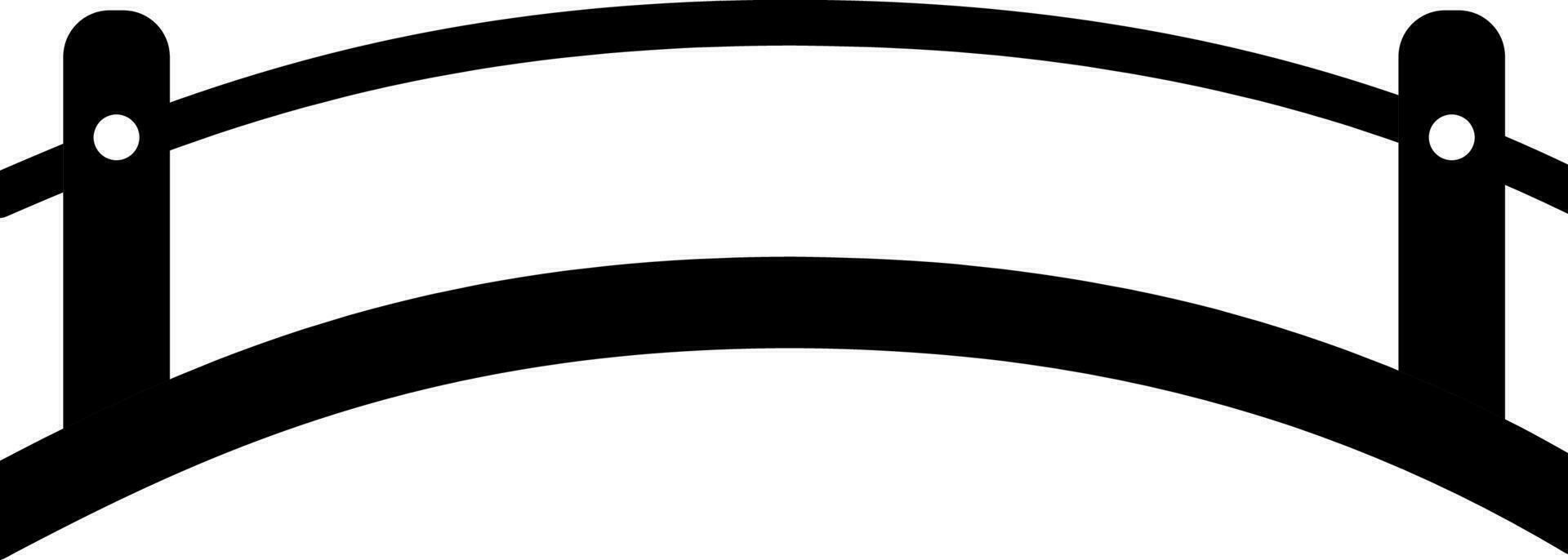 nero e bianca illustrazione di ponte icona. vettore