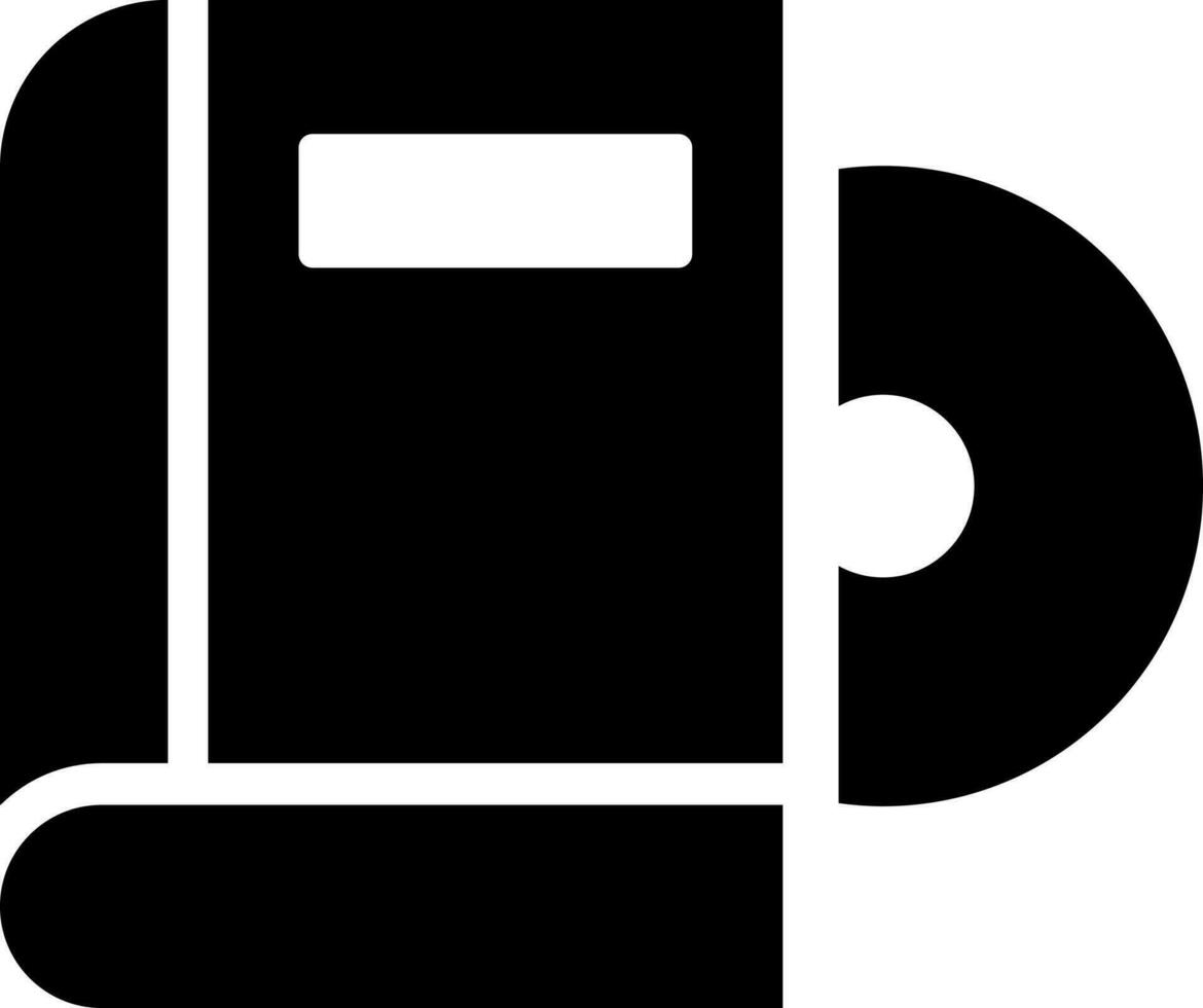 audiolibro icona o simbolo nel nero e bianca colore. vettore