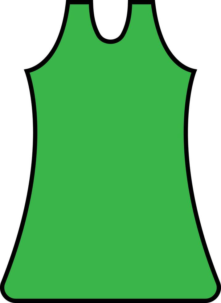 illustrazione di un' verde vestire. vettore