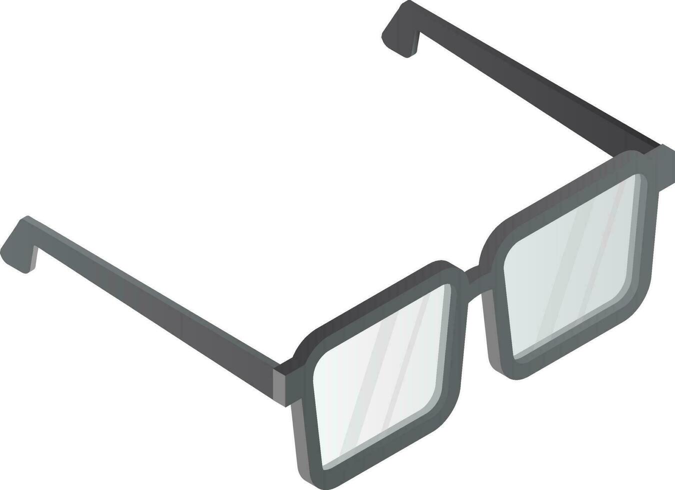 isometrico occhiali nel grigio colore. vettore