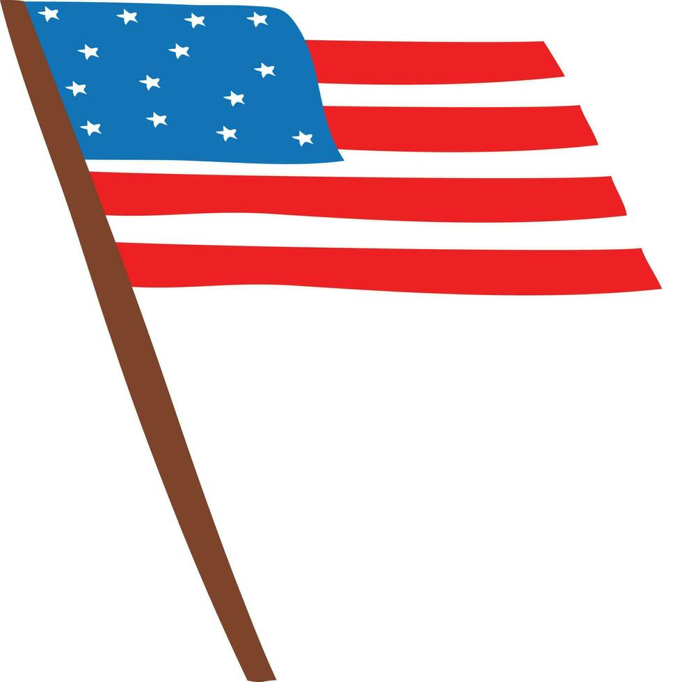 isolato illustrazione di americano bandiera. vettore