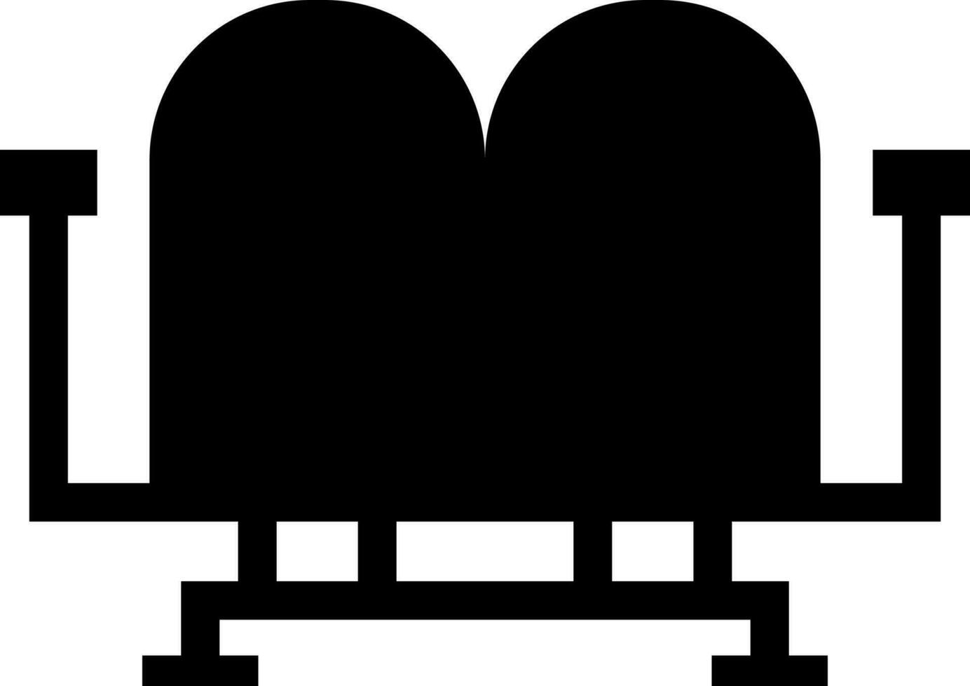 illustrazione di sedia nel nero colore. vettore