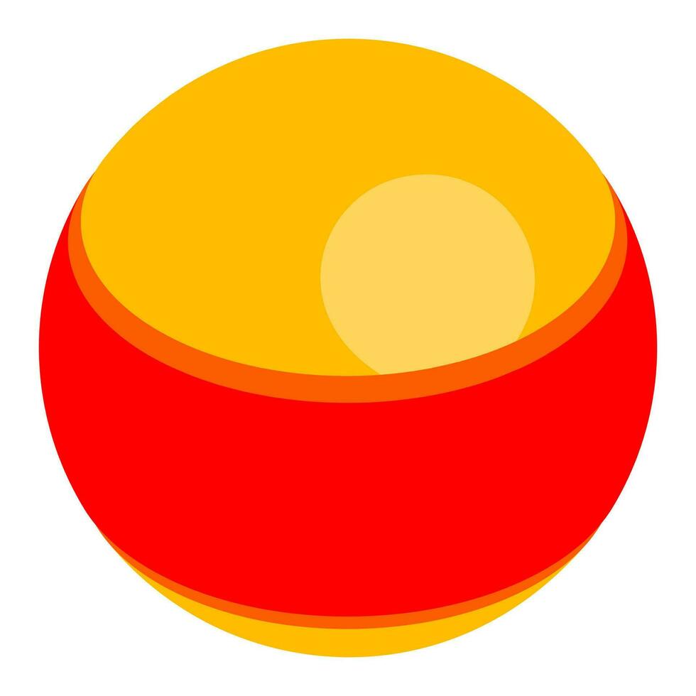 3d illustrazione di Infografica palla nel rosso e giallo. vettore