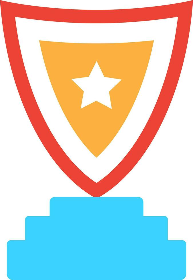 stella decorato scudo trofeo premio. vettore