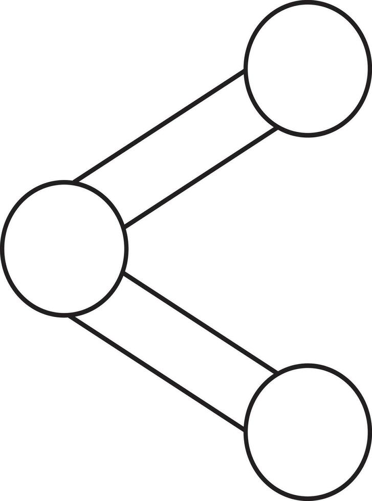 nero linea arte Condividere icona su sfondo. vettore