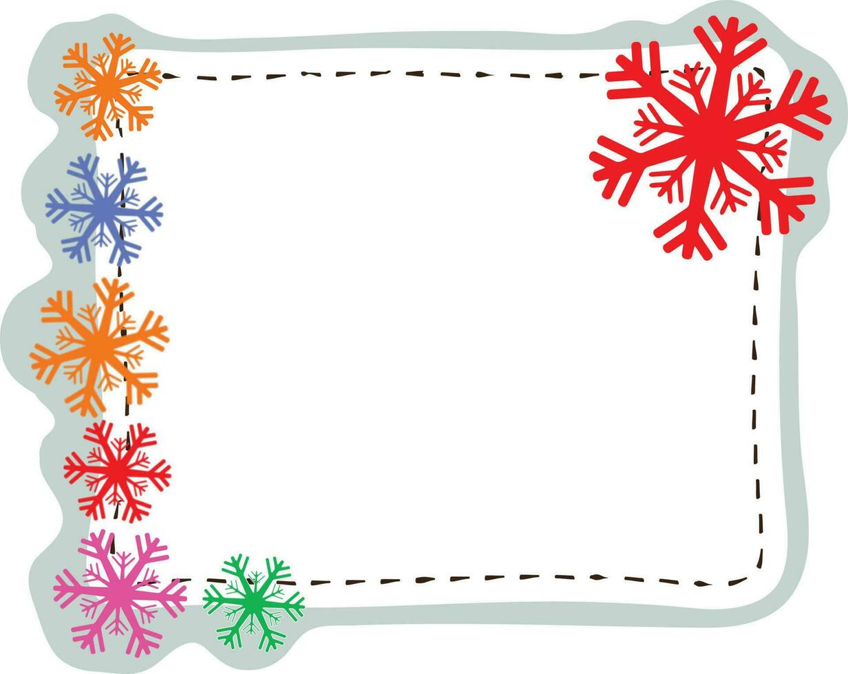 telaio decorato con fiocco di neve. vettore