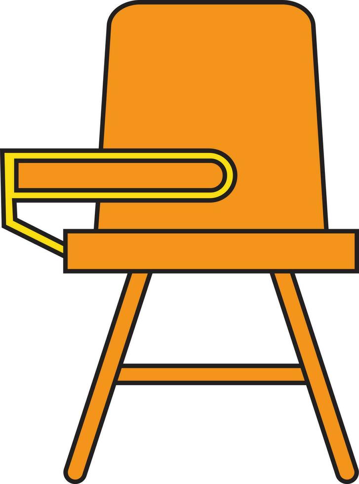 scuola scrivania sedia icona nel illustrazione. vettore