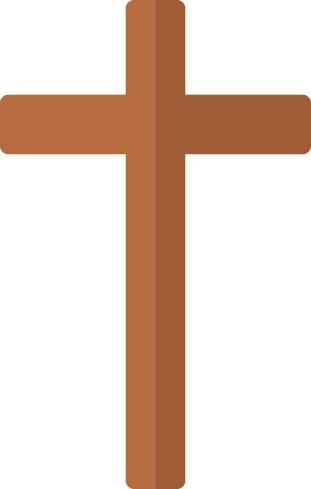 Gesù attraversare cartello o simbolo nel Marrone colore. vettore