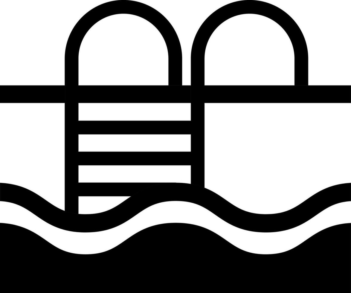 illustrazione di nuoto piscina icona o simbolo. vettore