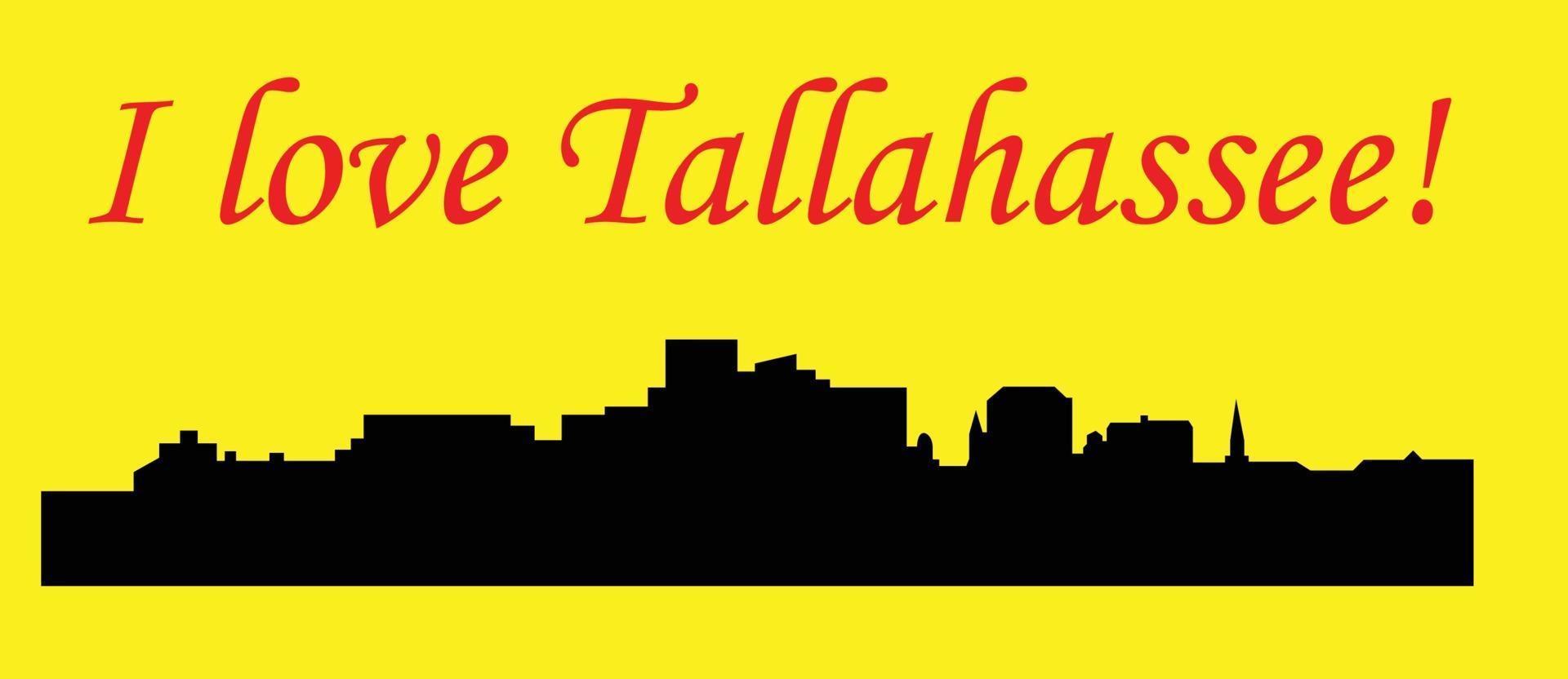 silhouette della città di tallahassee florida vettore