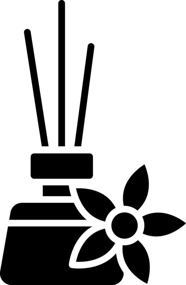 aromaterapia con naturale cosmetici fiore icona nel piatto stile. vettore