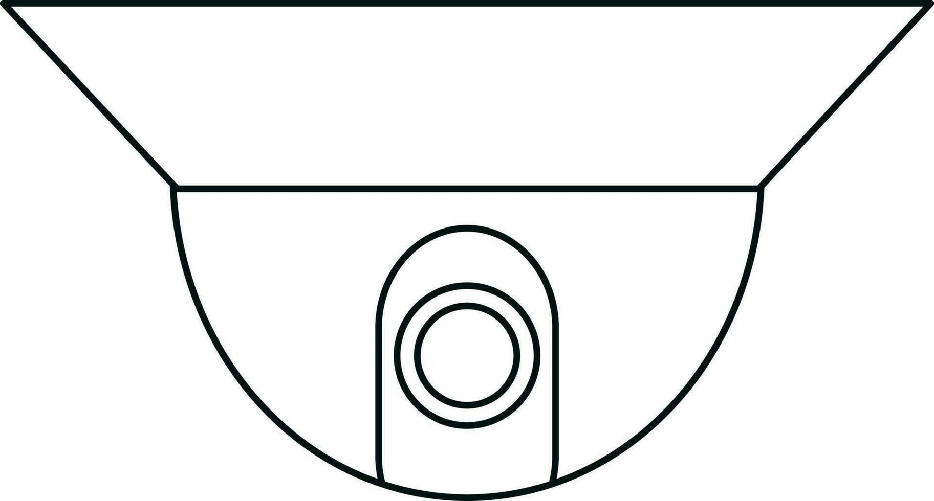 illustrazione di un' nero linea arte cctv telecamera. vettore