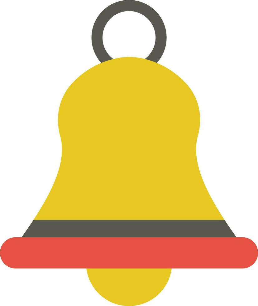 colorato icona di campana nel piatto stile. vettore