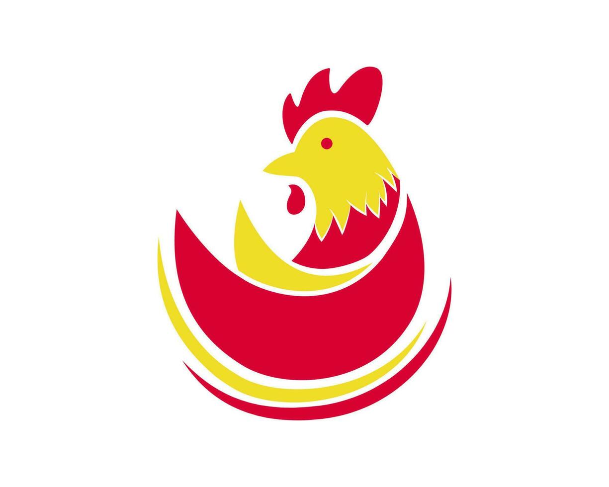 semplice pollo logo design per pollo ristorante vettore