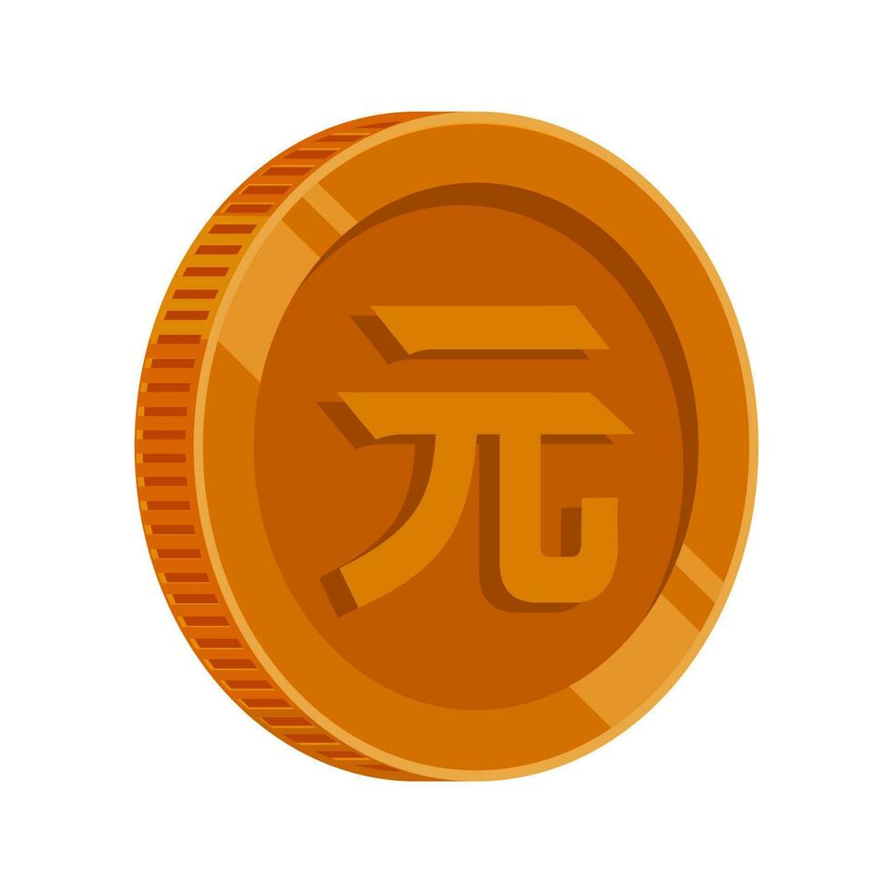 renminbi bronzo moneta Cina yuan i soldi rame vettore
