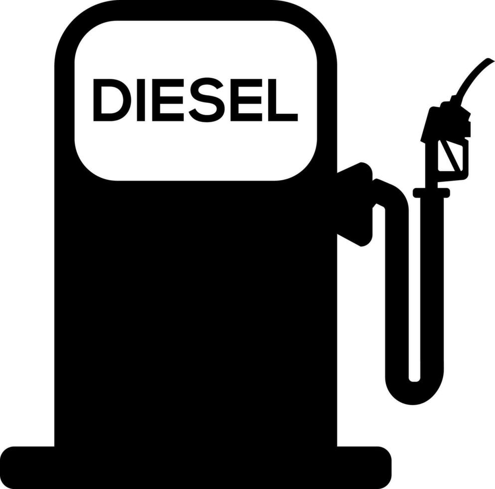 vettore diesel carburante pompa silhouette