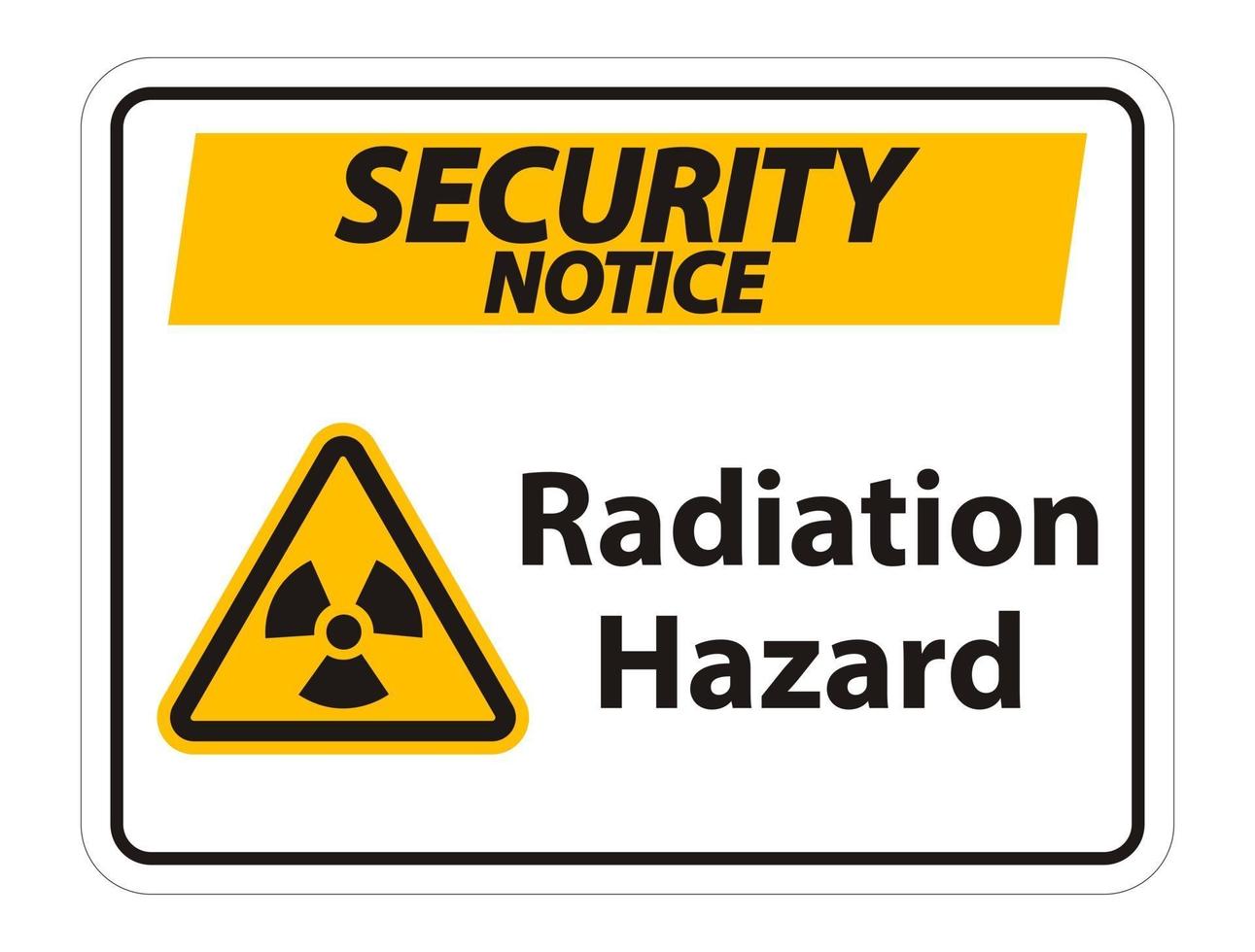 segno simbolo di rischio di radiazioni vettore
