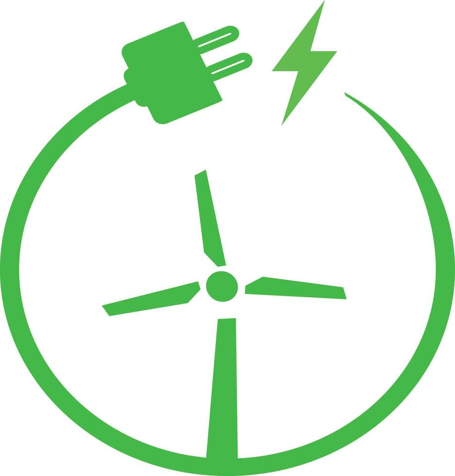 verde energia elettrico cartello vettore
