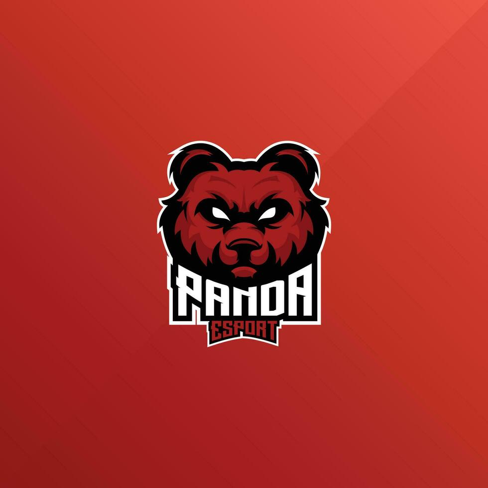 panda gioco logo design esport squadra vettore