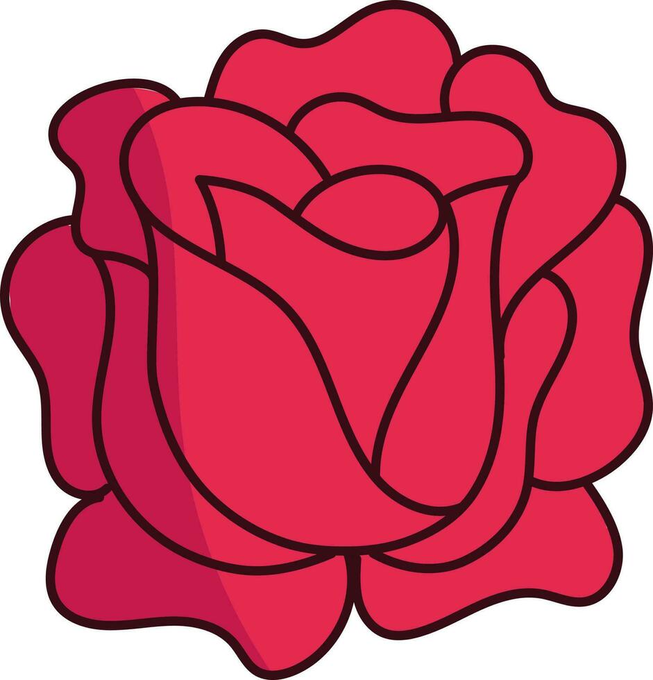 fiore rosa rossa vettore