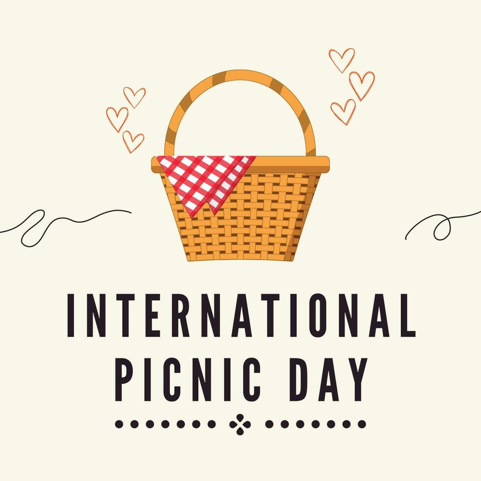 un' manifesto per internazionale picnic giorno vettore