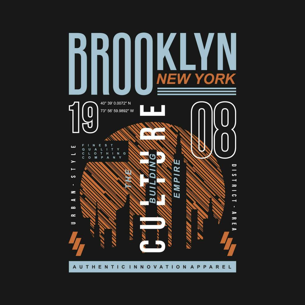 brooklyn nuovo York astratto grafico, tipografia vettore, t camicia design illustrazione, bene per pronto Stampa, e altro uso vettore