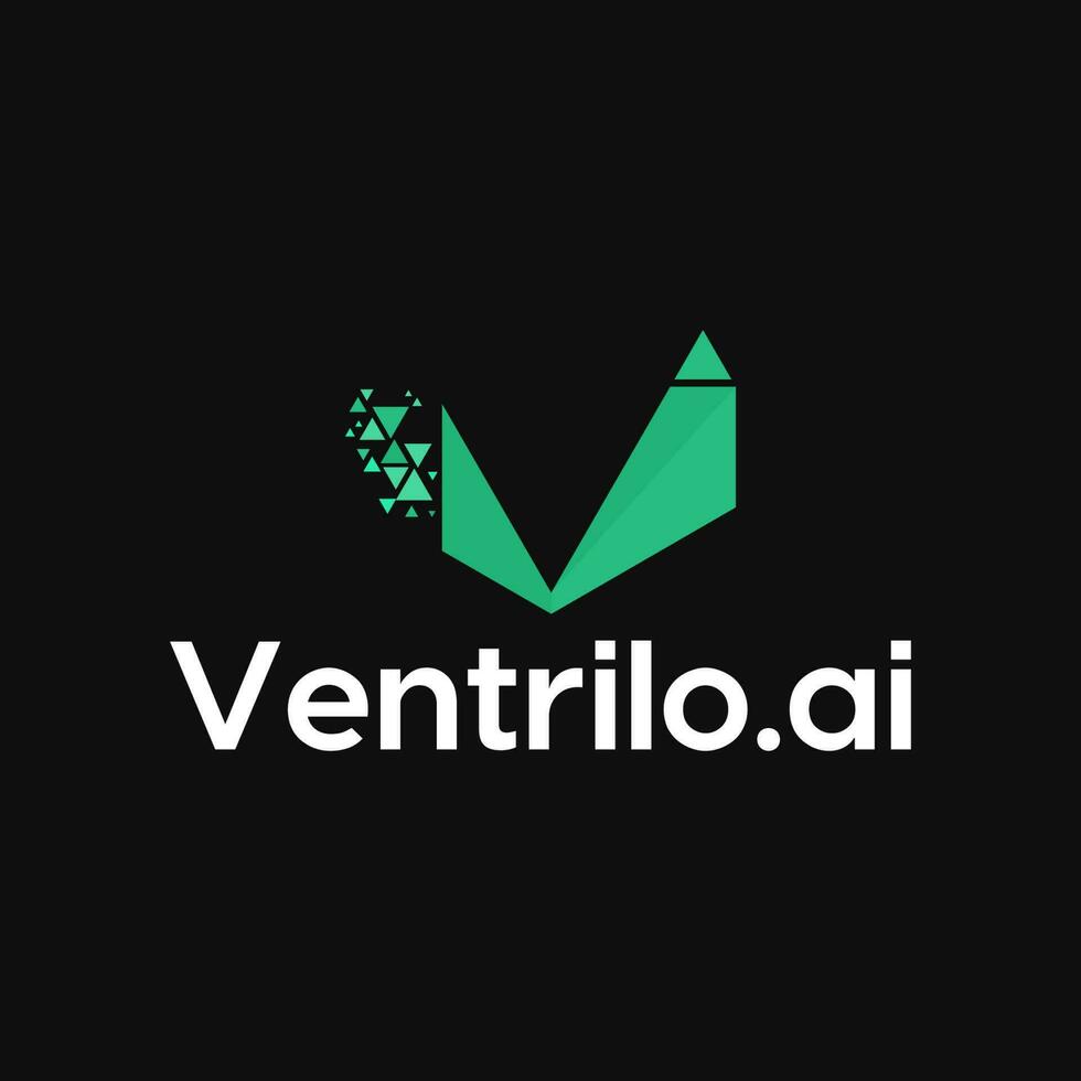 lettera v semplice moderno logo vettore