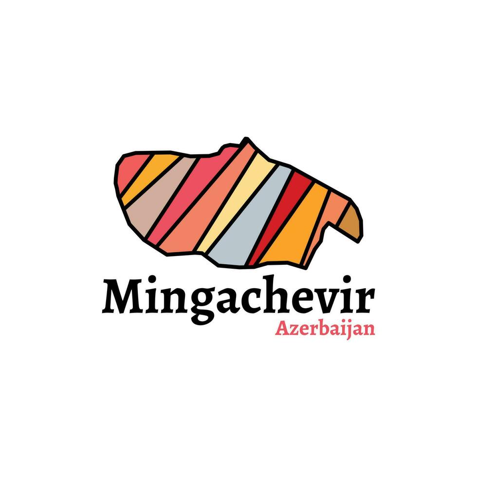 untitled-1mingachevir carta geografica vettore illustrazione, azerbaijan politico carta geografica con capitale mingachevir, illustrazione.