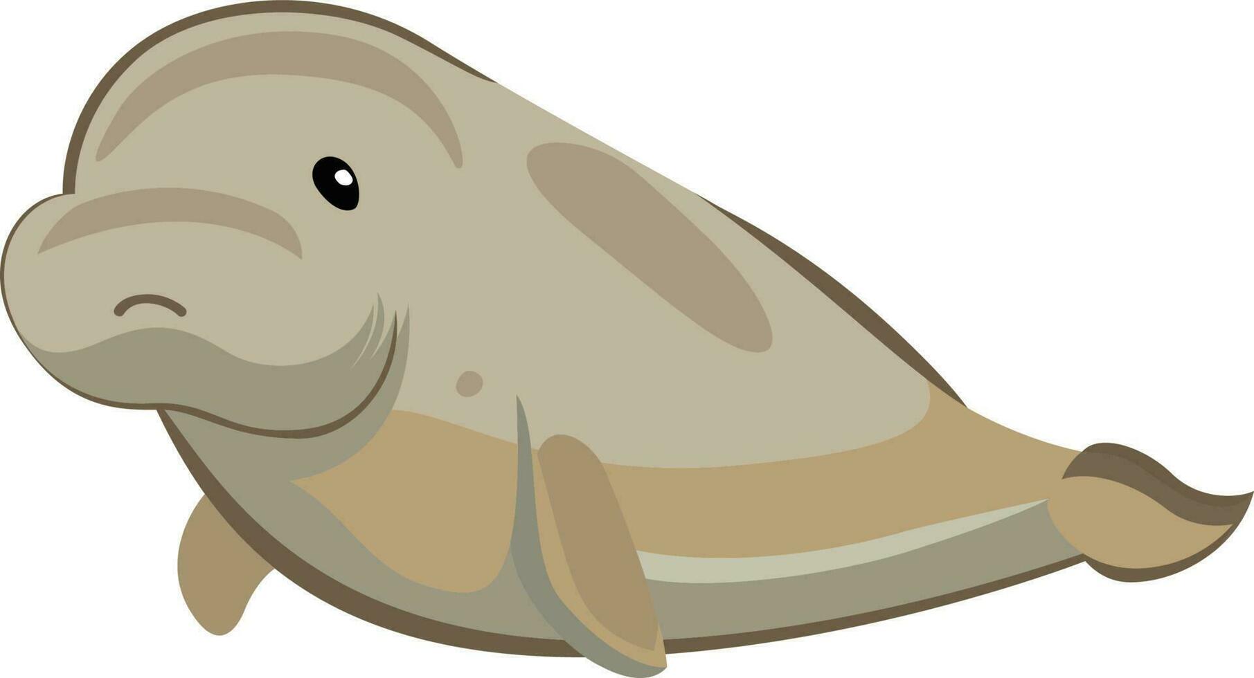 dugongo animale illustrazione dugon cartone animato vettore Immagine