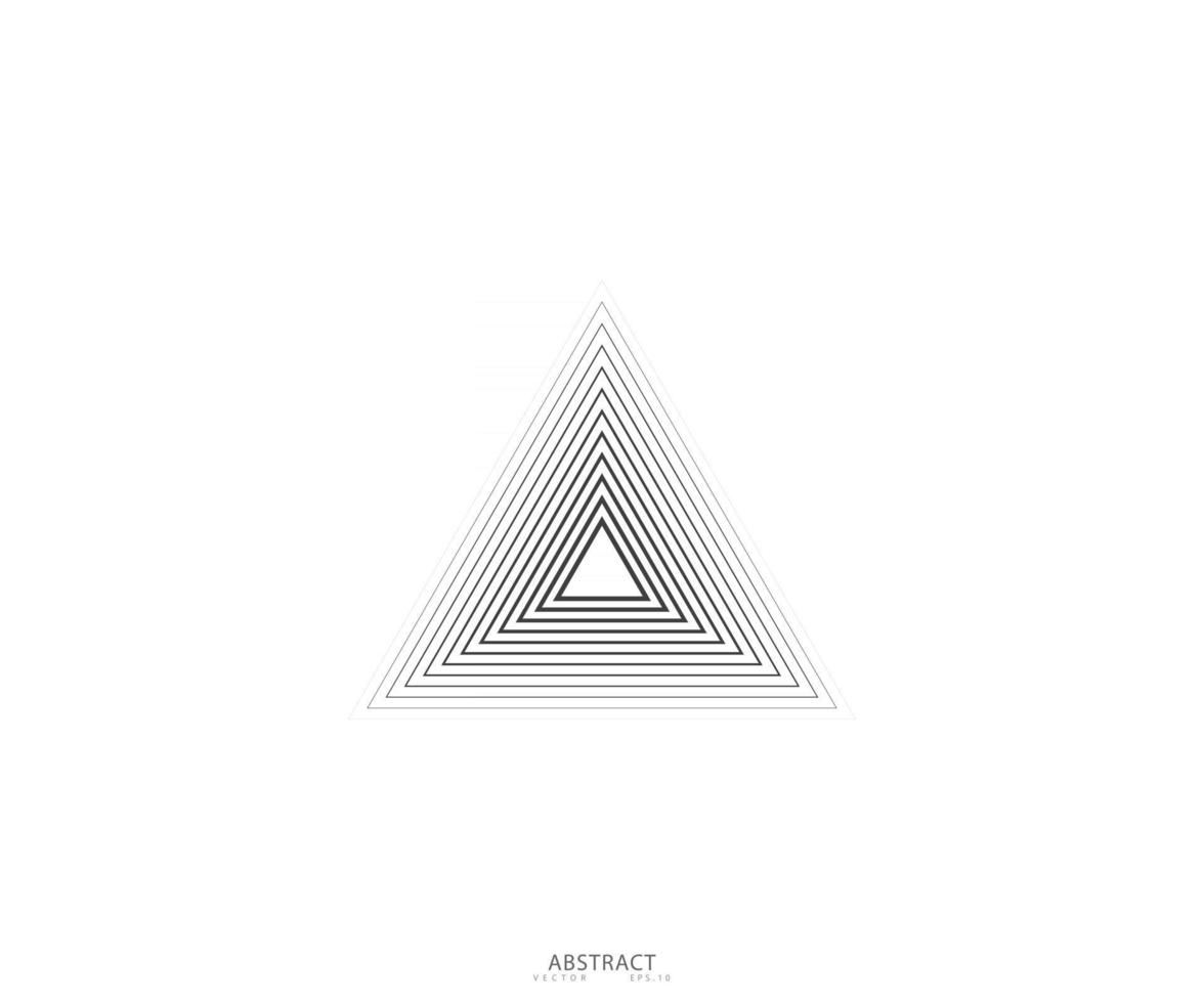 forma piramidale triangolo linea design vettore