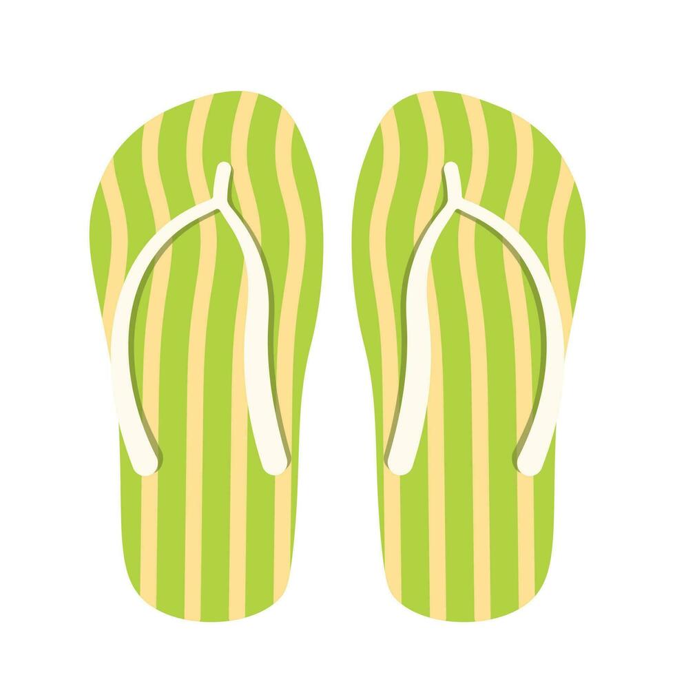 Flip flop pantofole icona per estate cartone animato scarabocchio vettore illustrazione