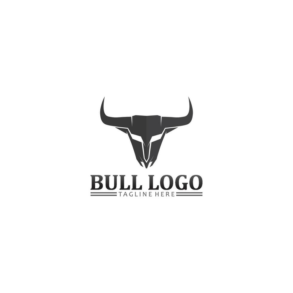 testa di bufalo toro, mucca, logo della mascotte animale vettore di design per bufalo corno sportivo, animale, mammiferi, logo della testa, selvaggio, matador
