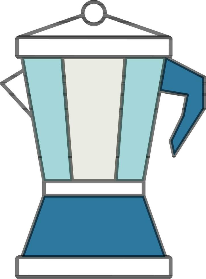 vettore illustrazione di colorato caffè pentola.
