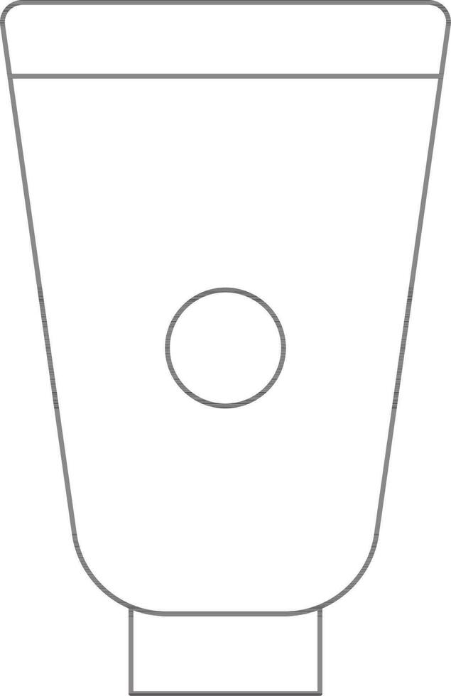 vettore illustrazione di crema tubo nel magro linea arte.