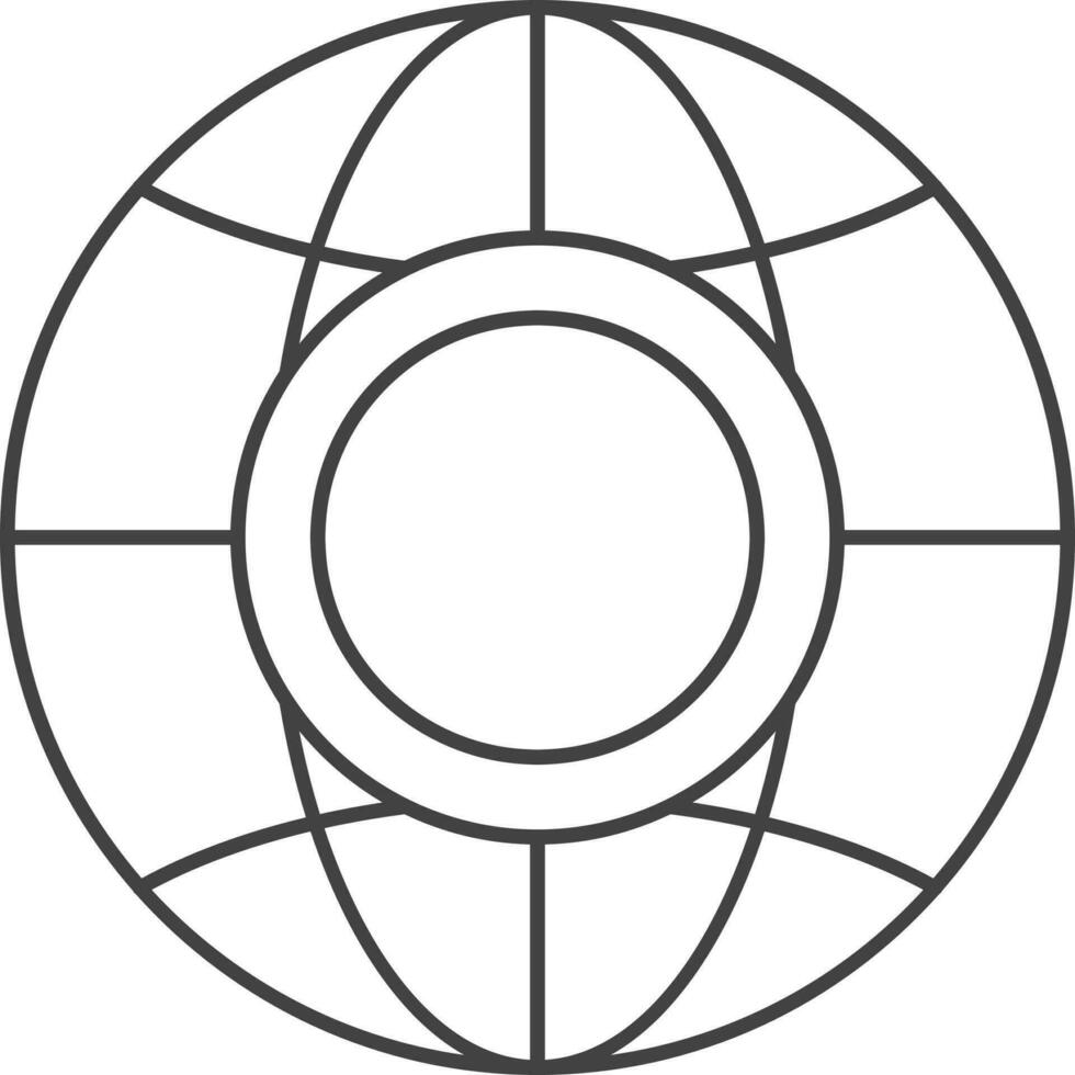 ictus stile globale con moneta icona o simbolo. vettore