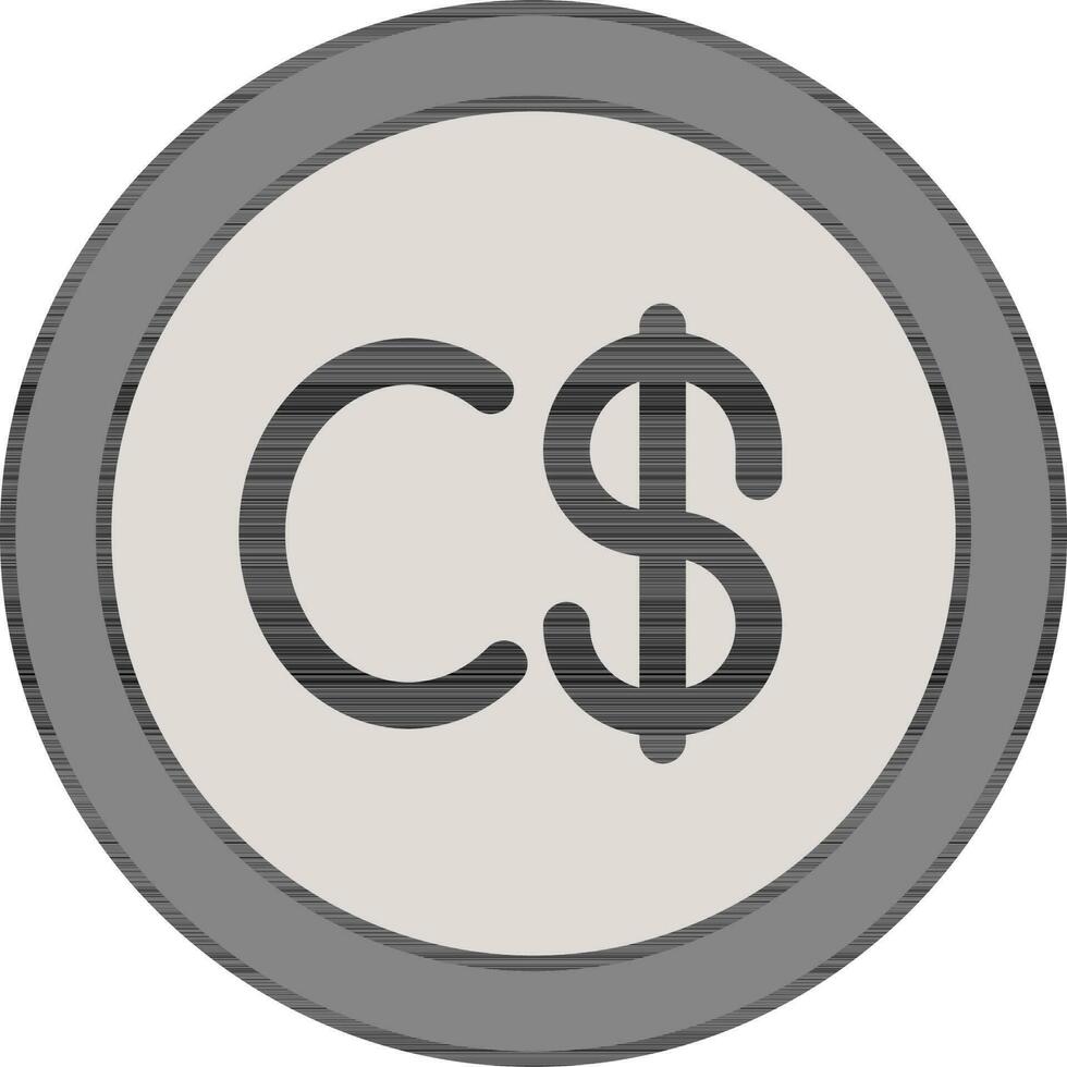 isolato cordoba moneta icona nel grigio colore. vettore