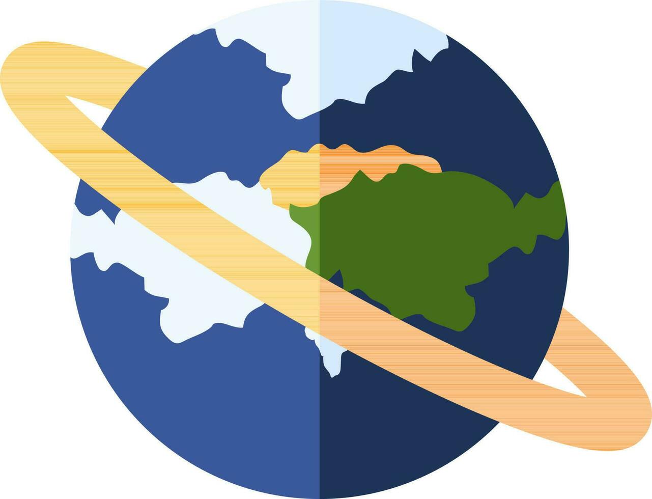 colorato terra pianeta icona nel piatto stile. vettore