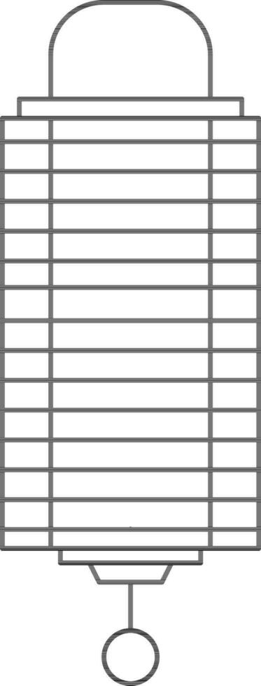 linea arte illustrazione di sospeso lanterna leggero icona nel piatto stile. vettore