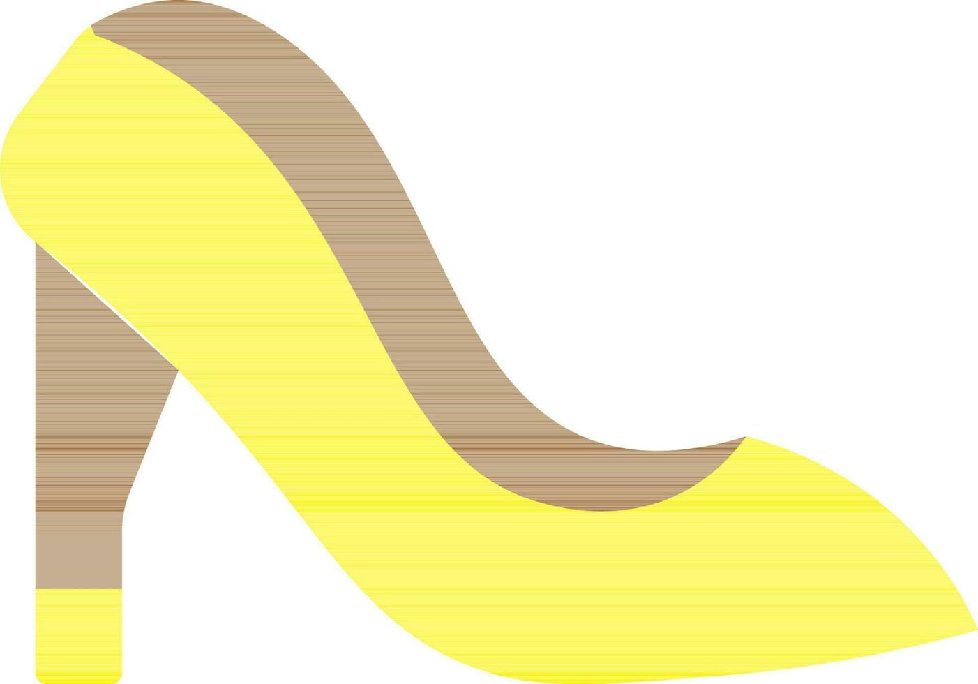 giallo e Marrone alto tacchi icona su bianca sfondo. vettore