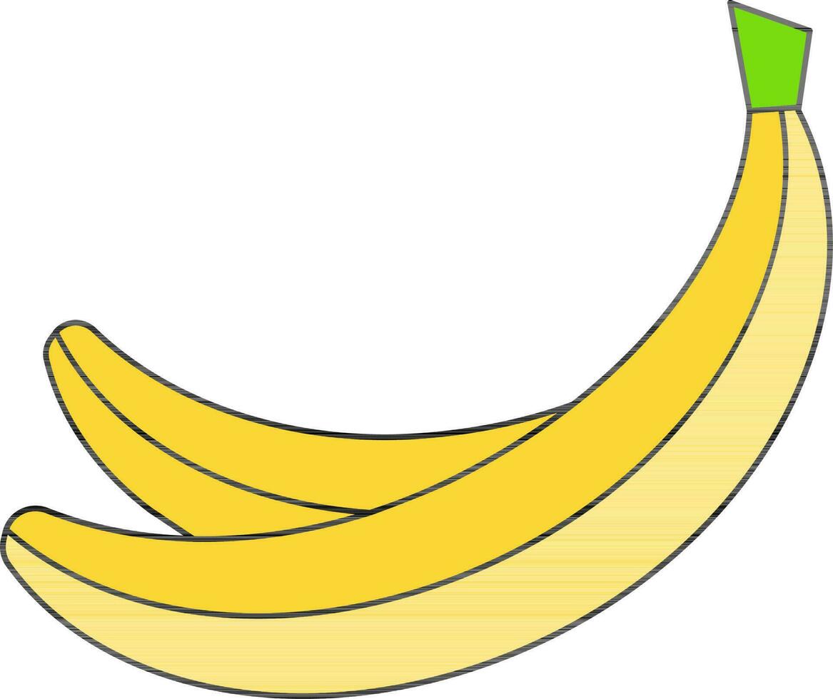 giallo Banana icona nel piatto stile. vettore