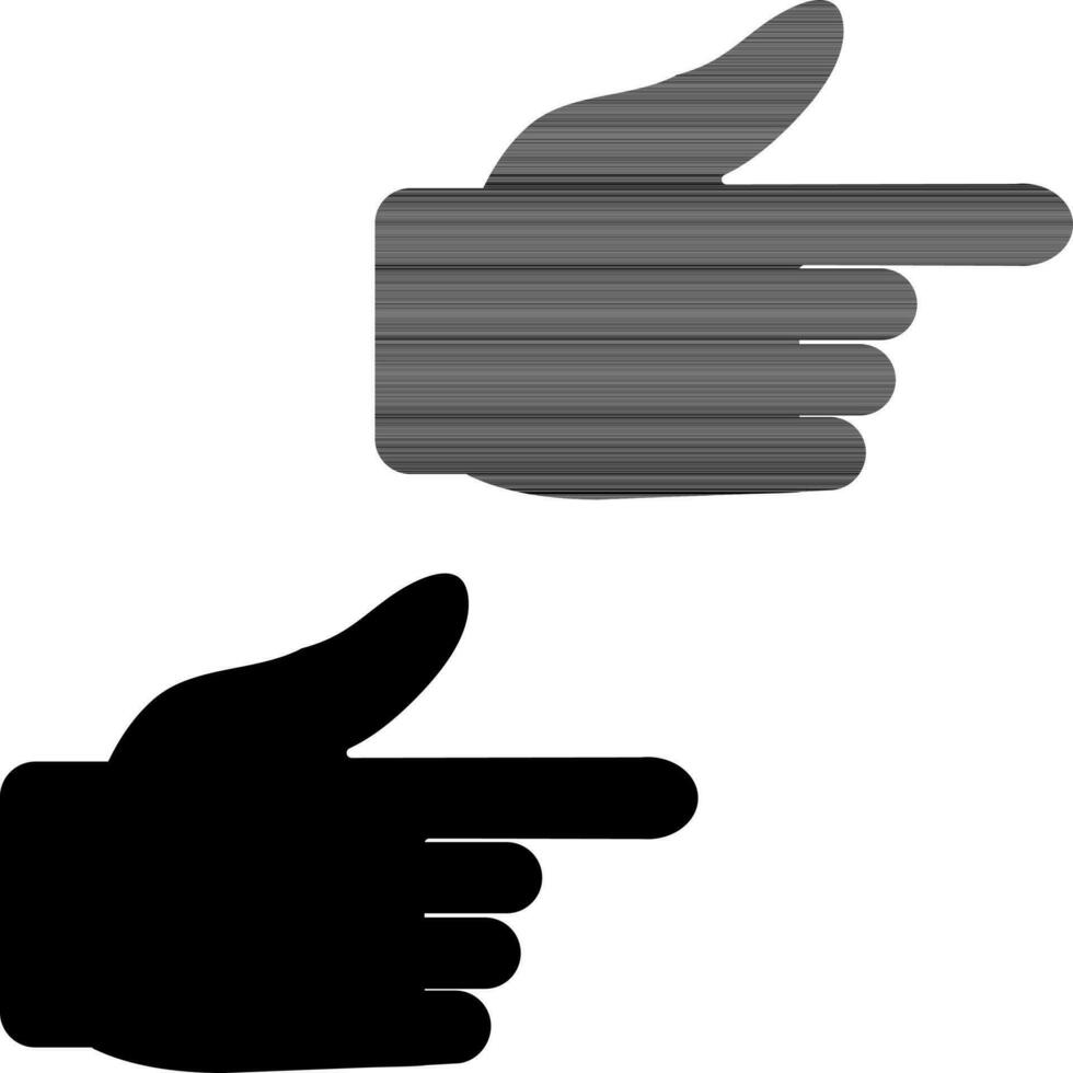 illustrazione di puntamento mani gesto. vettore