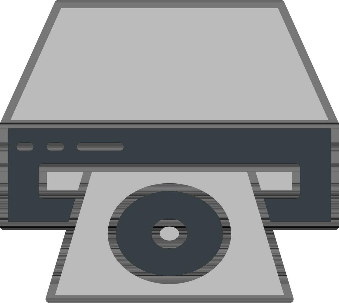 DVD giocatore icona o simbolo nel grigio colore. vettore