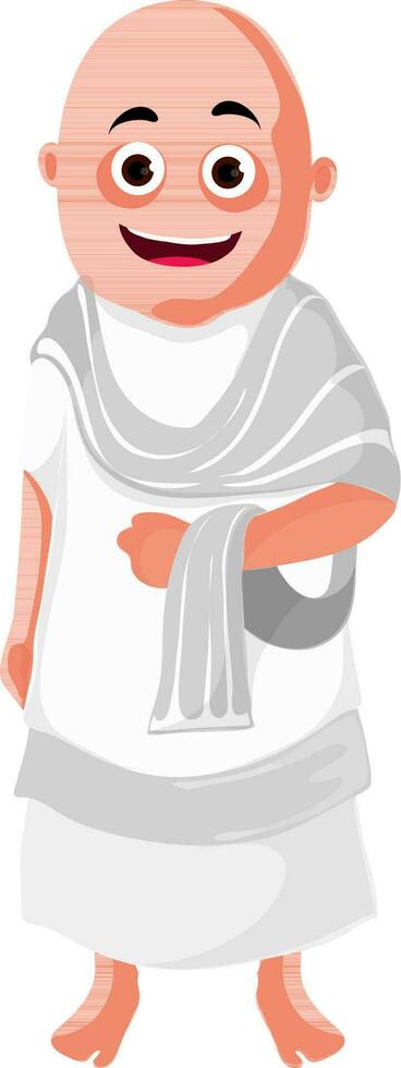 illustrazione di buddista monaco carattere. vettore
