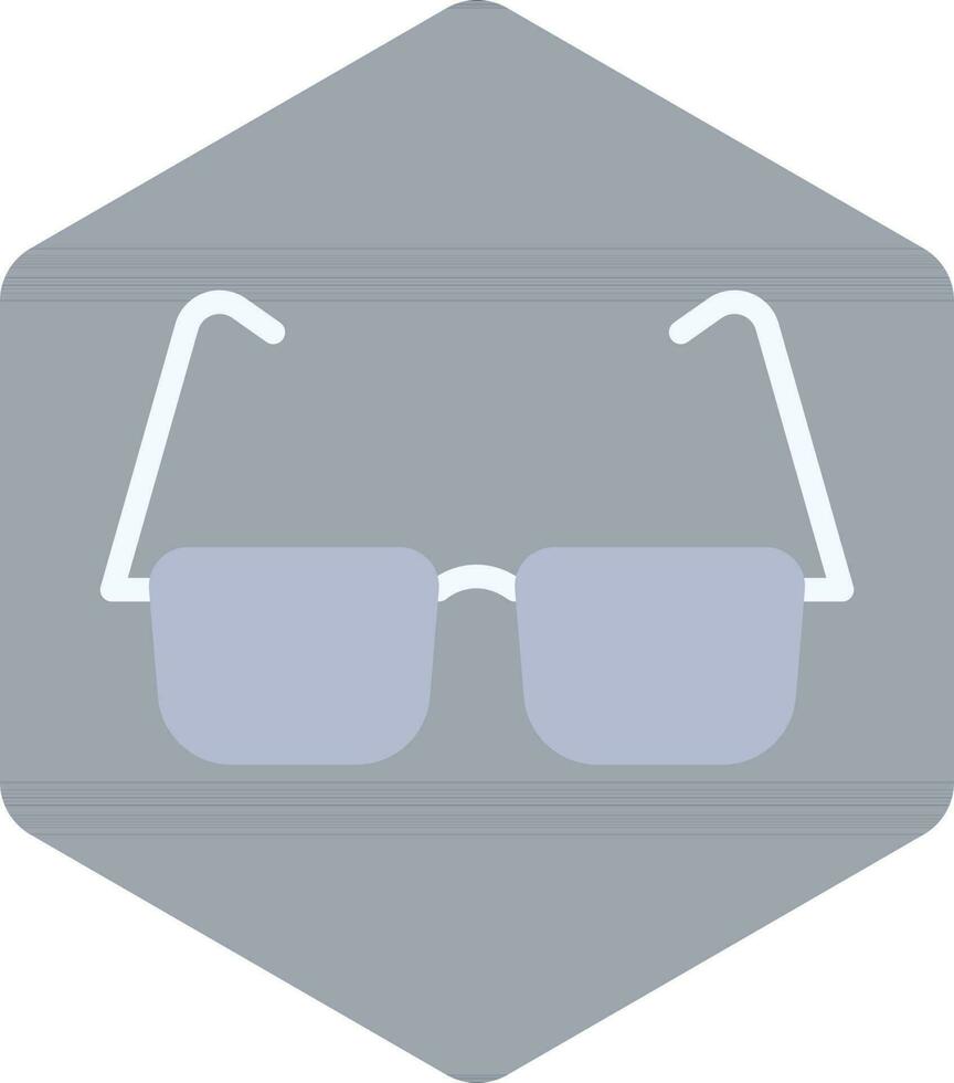 grigio e bianca occhiali icona isolato su blu sfondo. vettore