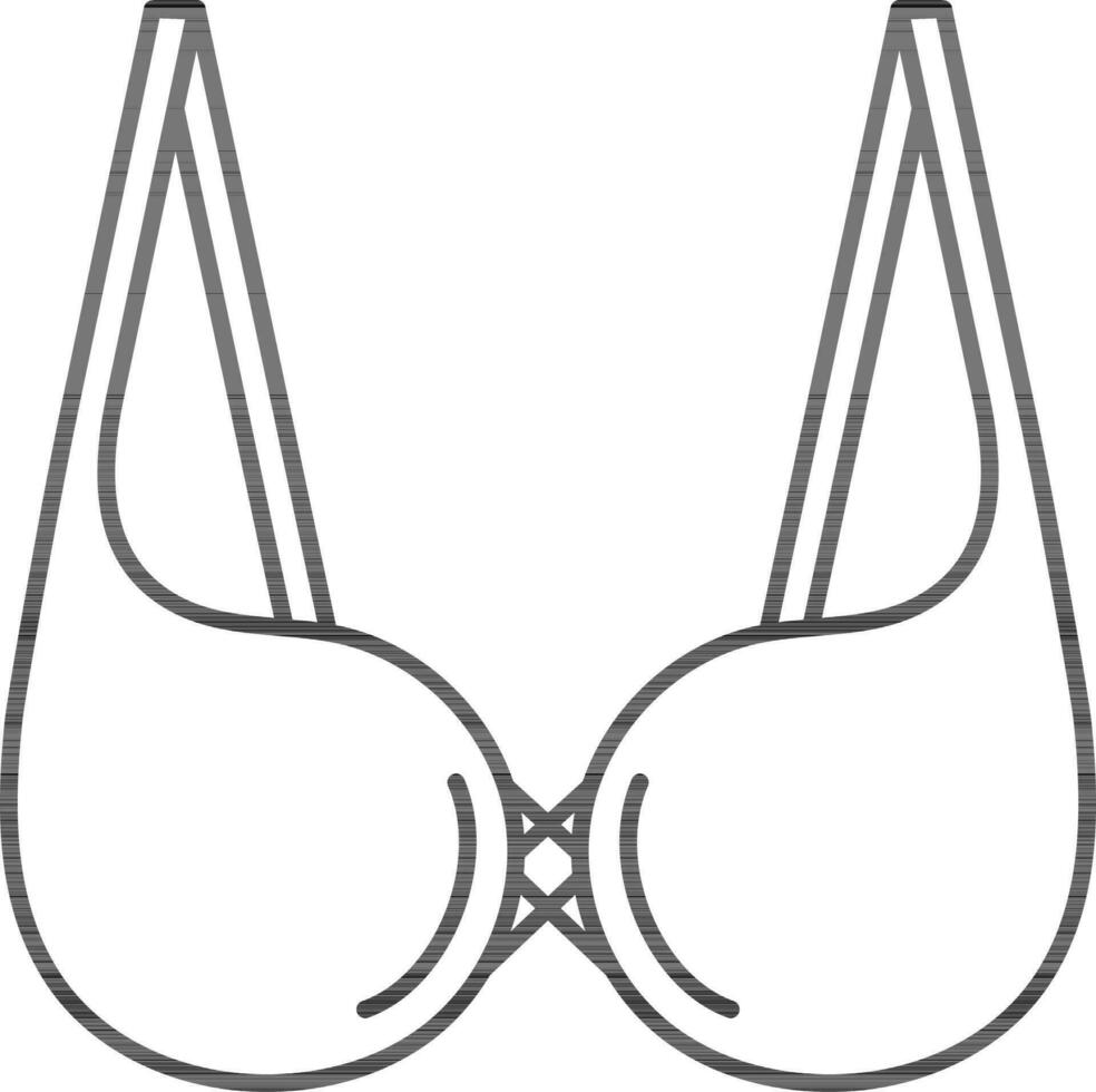 moderno elegante reggiseno icona nel linea arte. vettore