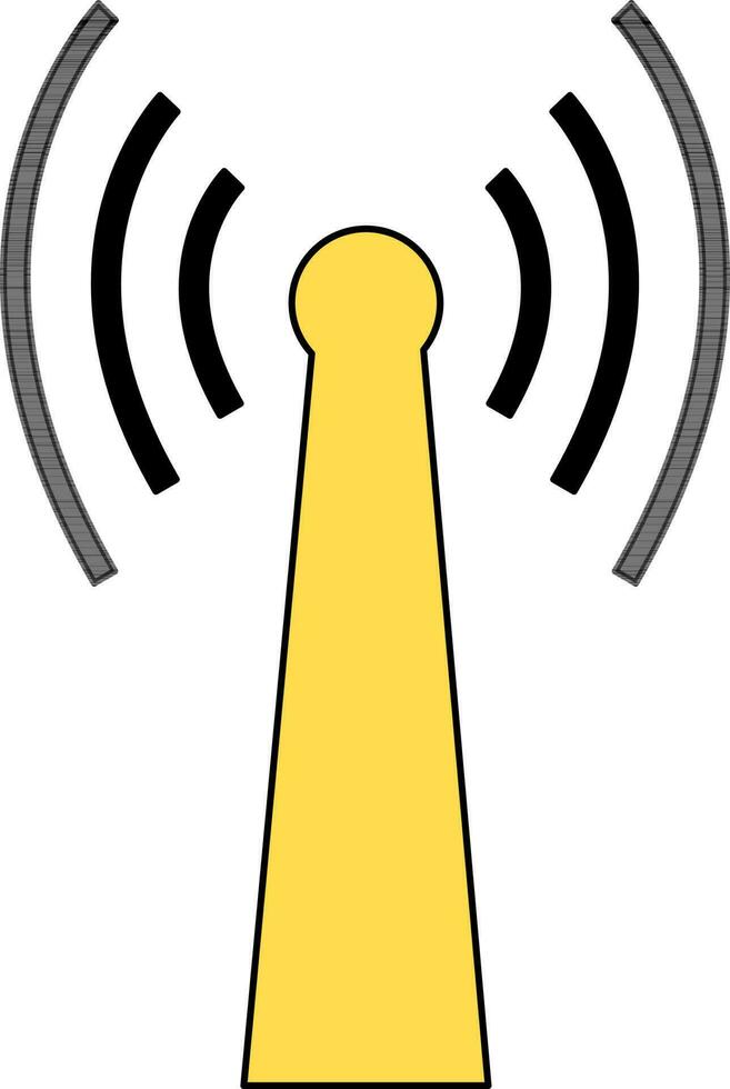 giallo antenna su bianca sfondo. vettore