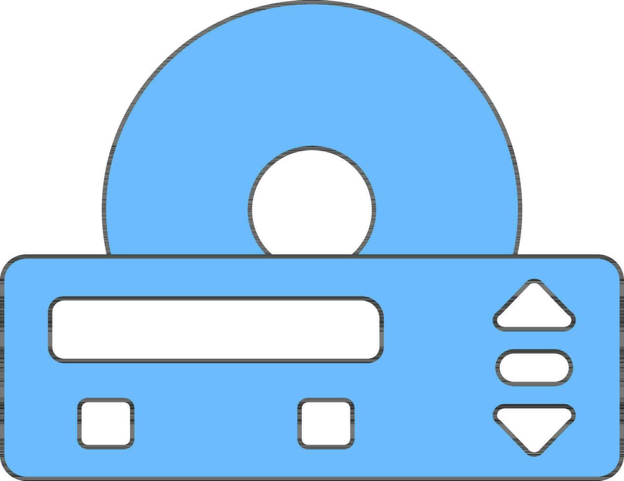 DVD giocatore icona nel blu e bianca colore. vettore