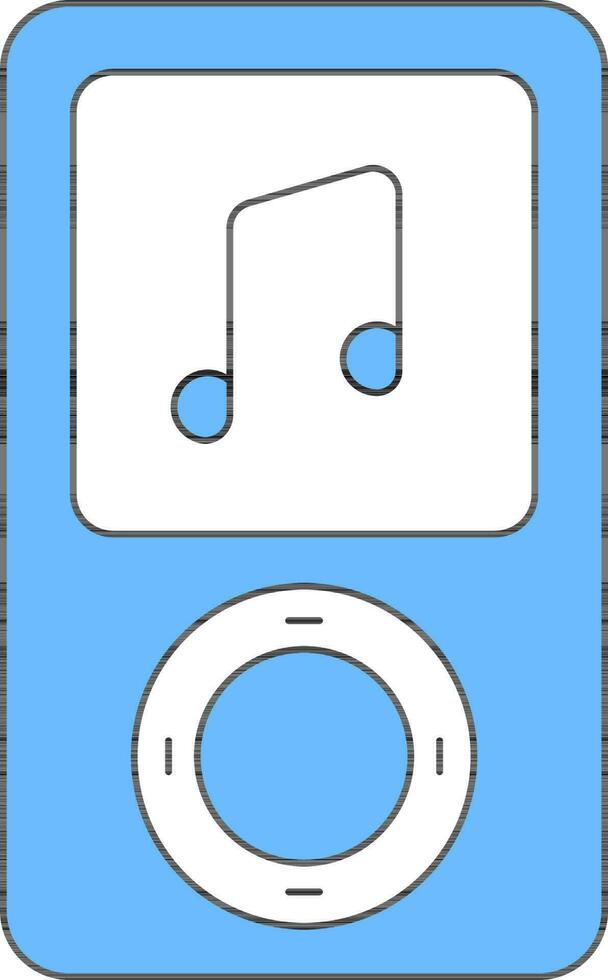 iPod icona nel blu e bianca colore. vettore
