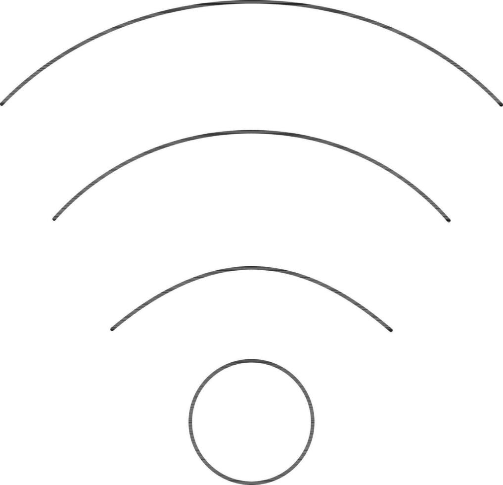 ictus stile di Wi-Fi icona per multimedia concetto. vettore